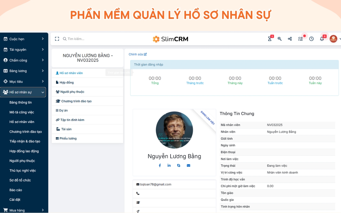 Phần mềm quản lý hồ sơ nhân sự