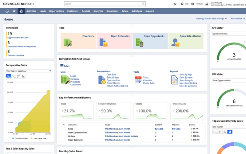 Phần mềm chăm sóc khách hàng Netsuite 