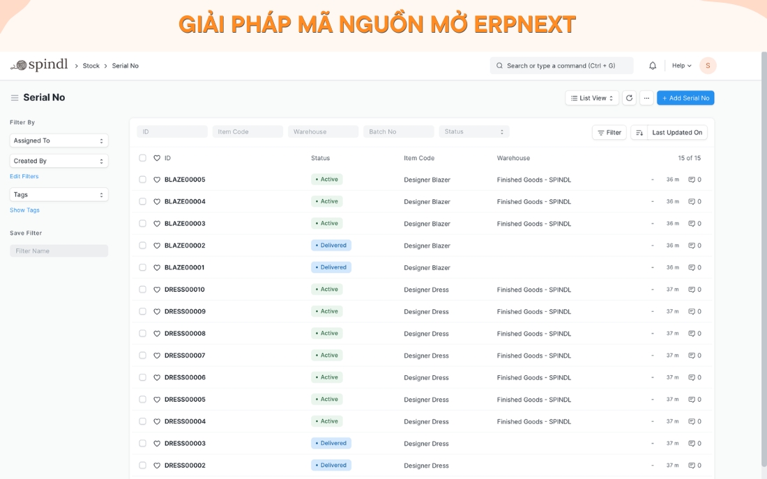 Giải pháp mã nguồn mở ERPNext 