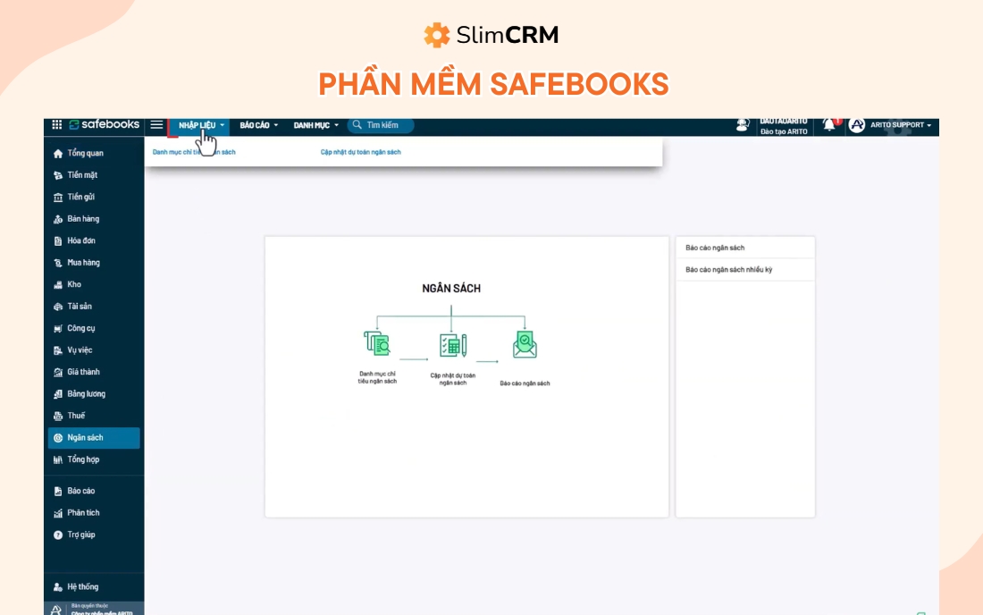 phần mềm quản lý ngân sách