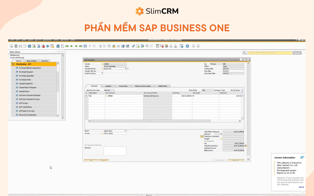 phần mềm quản lý ngân sách