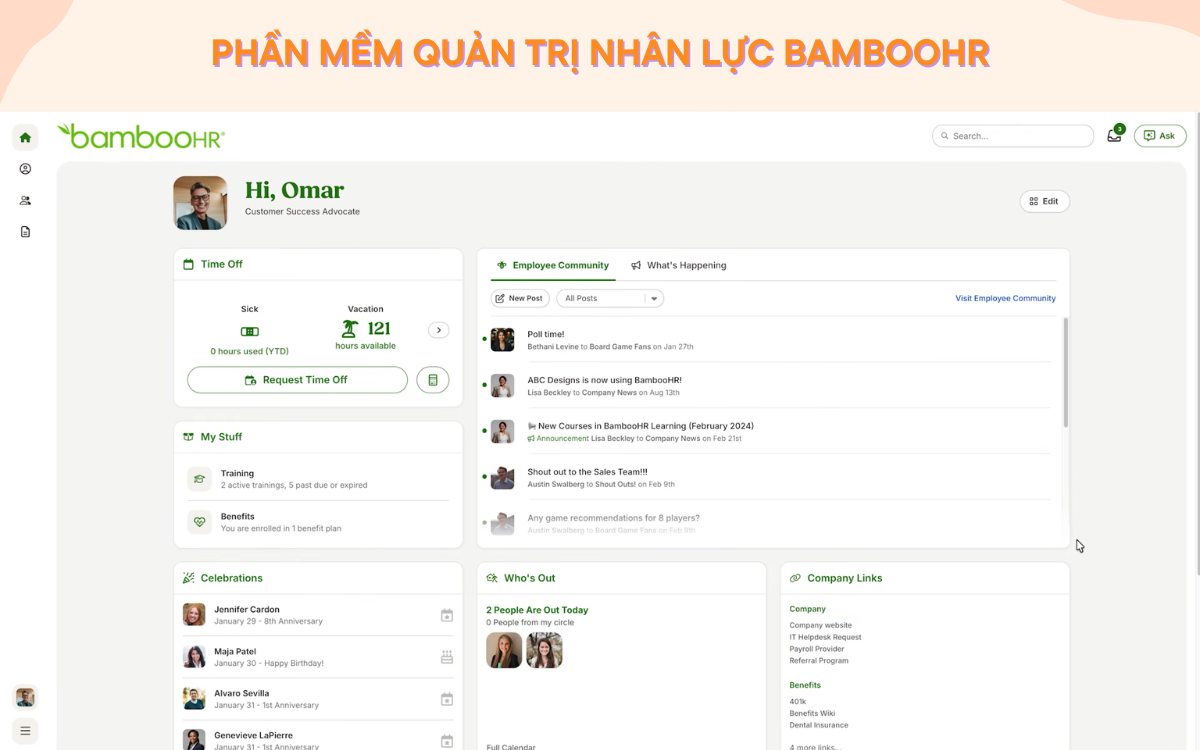 phần mềm quản lý nhân sự bamboohr