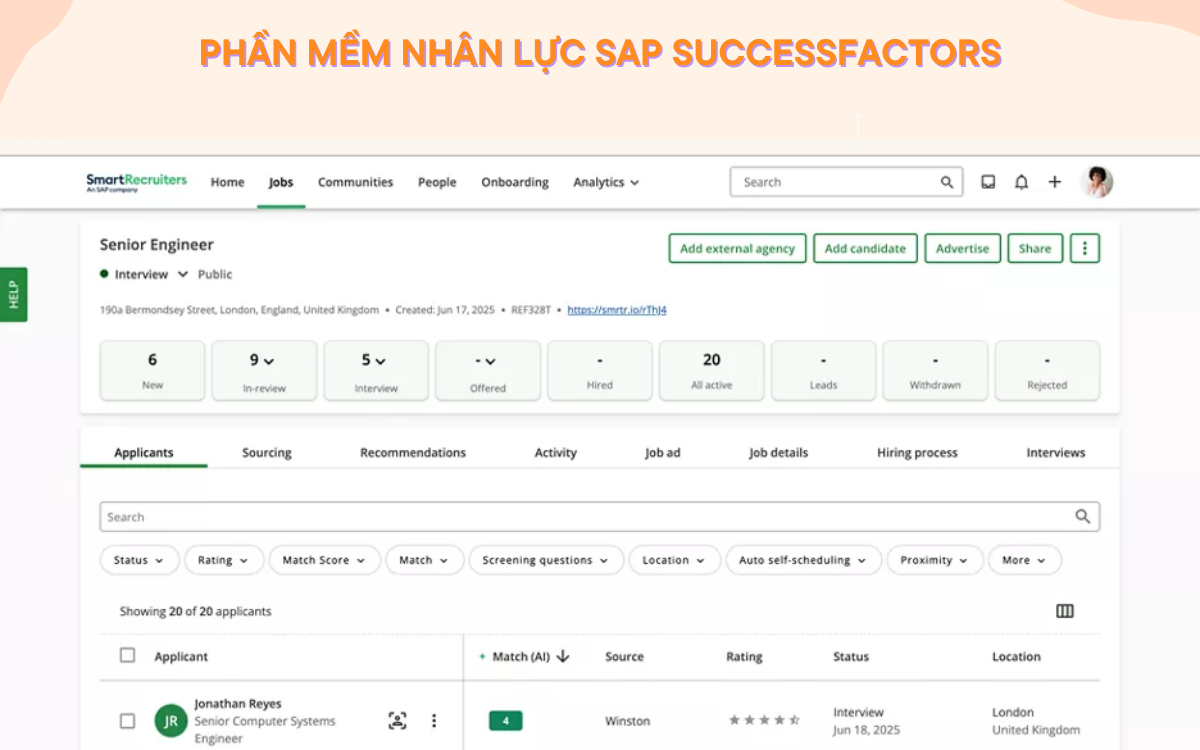 phần mềm quản lý nhân sự SAP