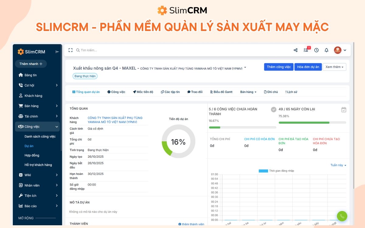 phần mềm quản lý sản xuất may mặc