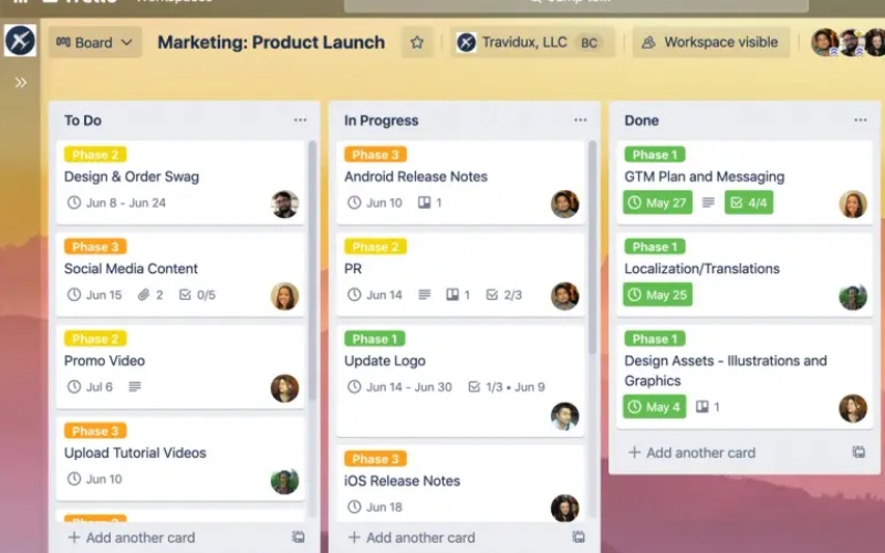 Trello - phần mềm quản lý tiến độ miễn phí