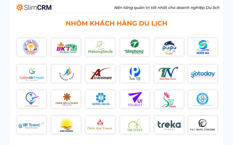 Nhóm khách hàng du lịch của SlimCRM