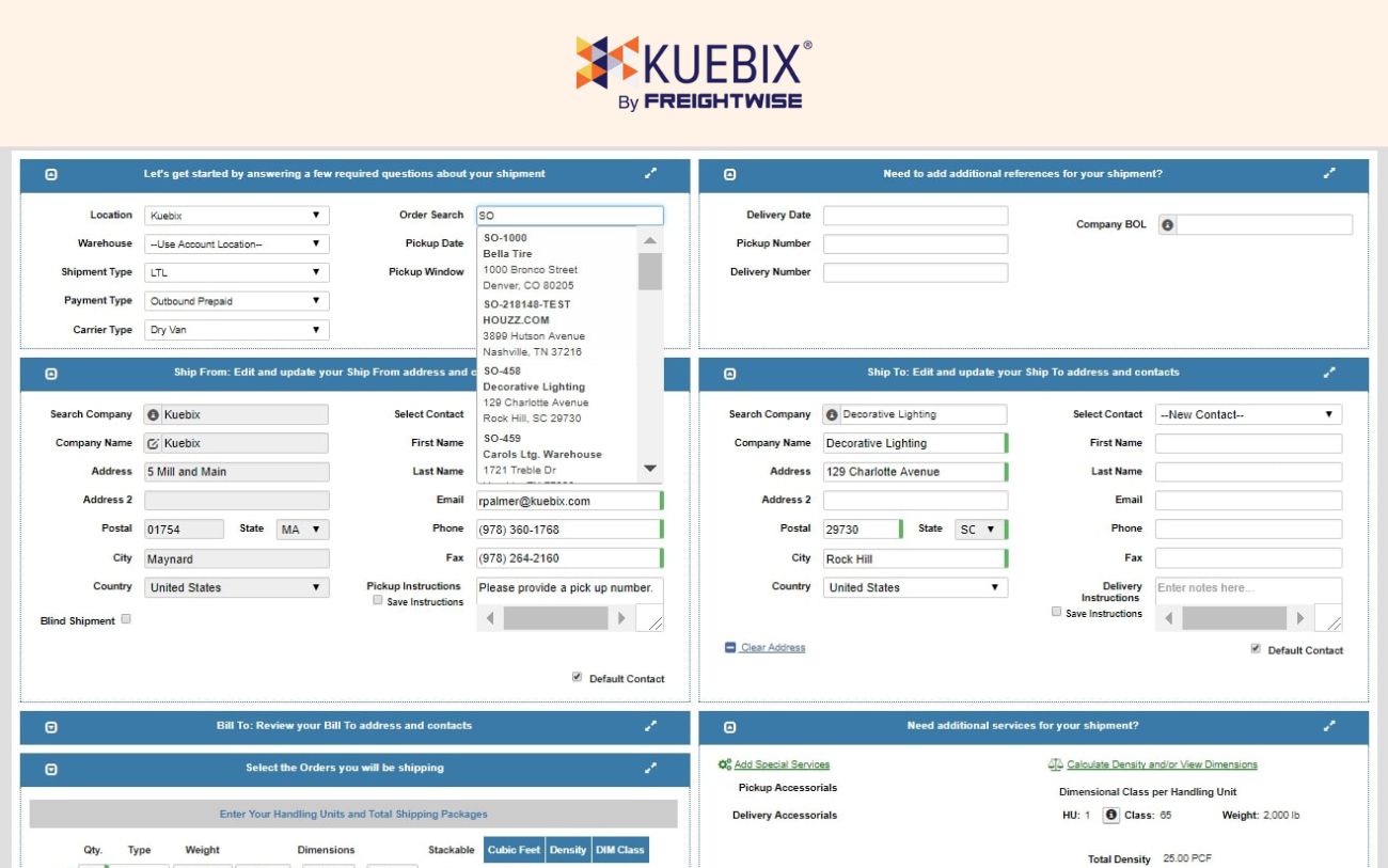 phần mềm quản lý vận tải miễn phí kuebix