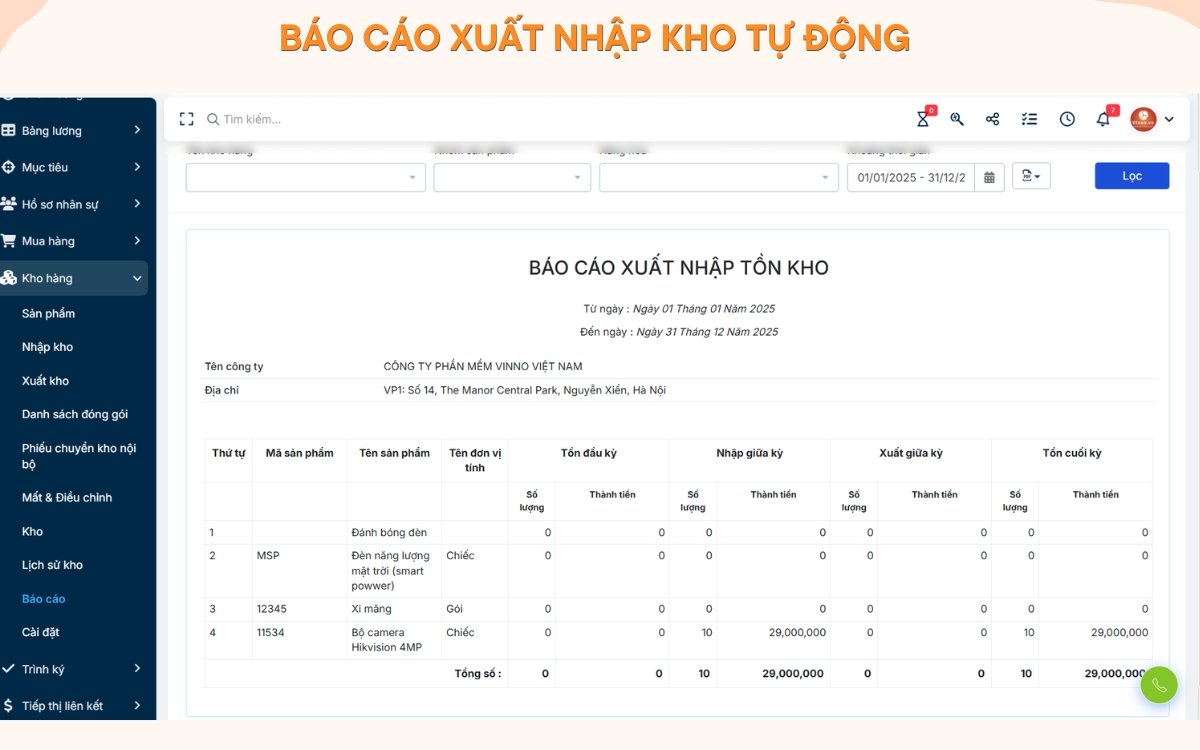Phần mềm Slim kho hàng 2