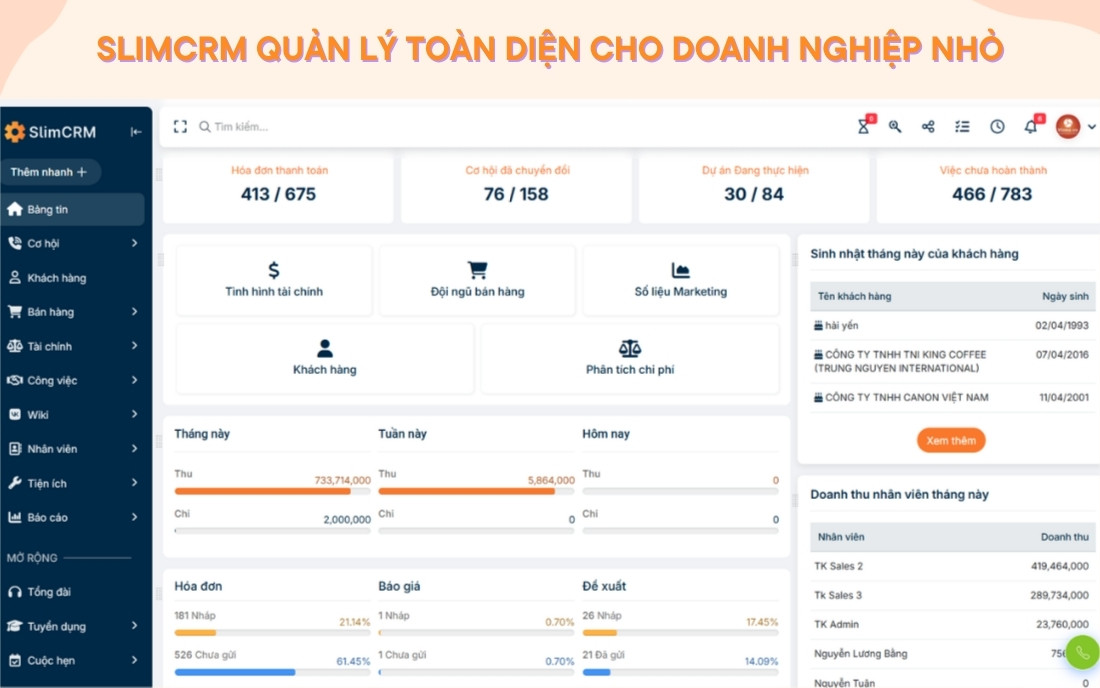 Phần mềm SlimCRM