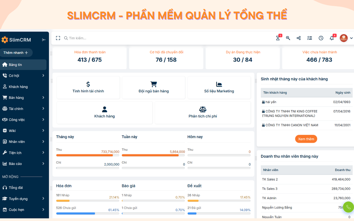 Phần mềm SlimCRM