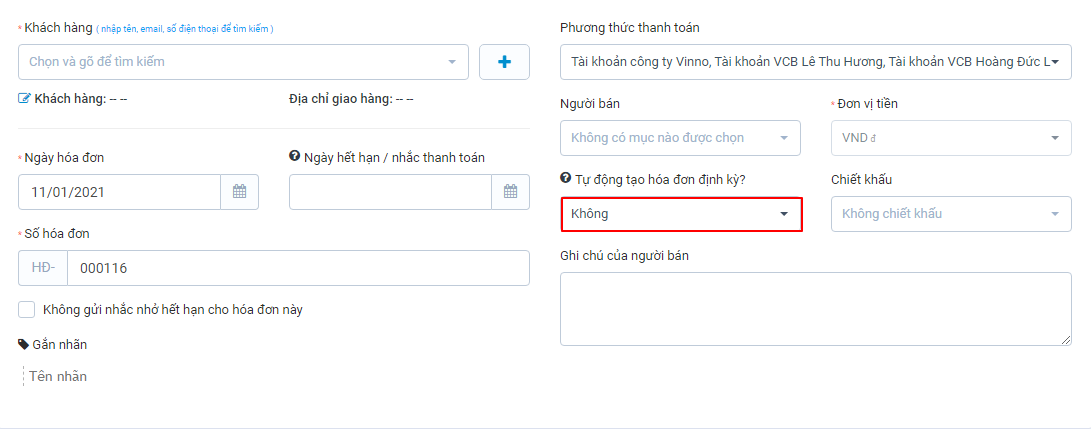 Phần mềm quản lý hóa đơn SlimCRM