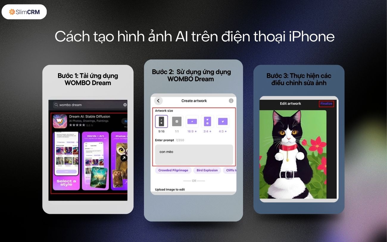 Tạo ảnh AI Free trên điện thoại Iphone