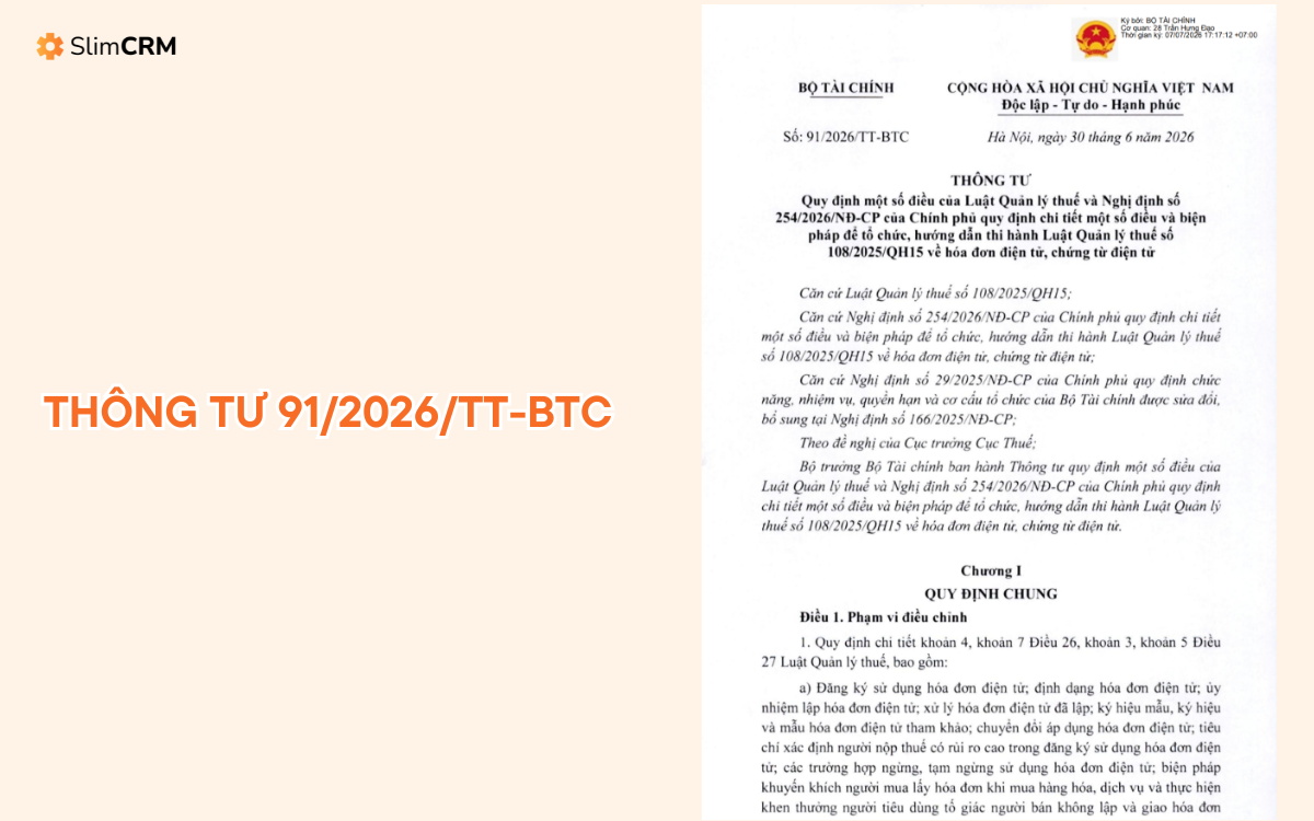 Thông tư 91/2026/TT-BTC