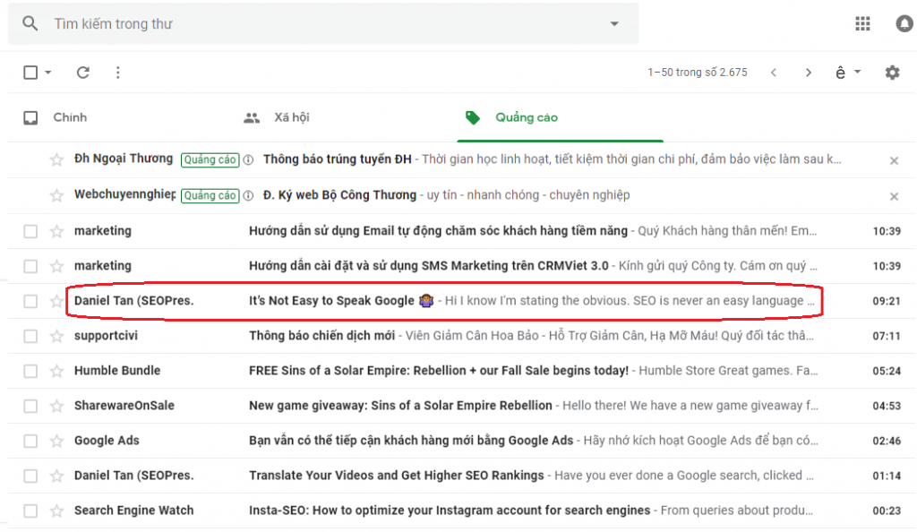 Tiêu đề email là gì?