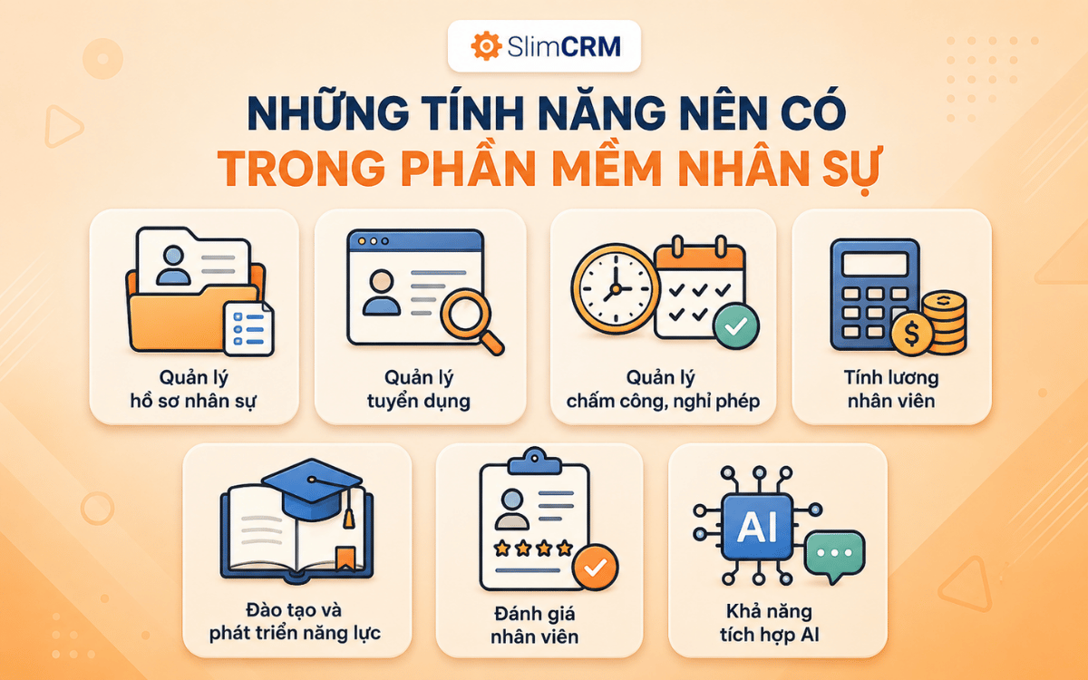 tính năng phần mềm quản lý nhân sự