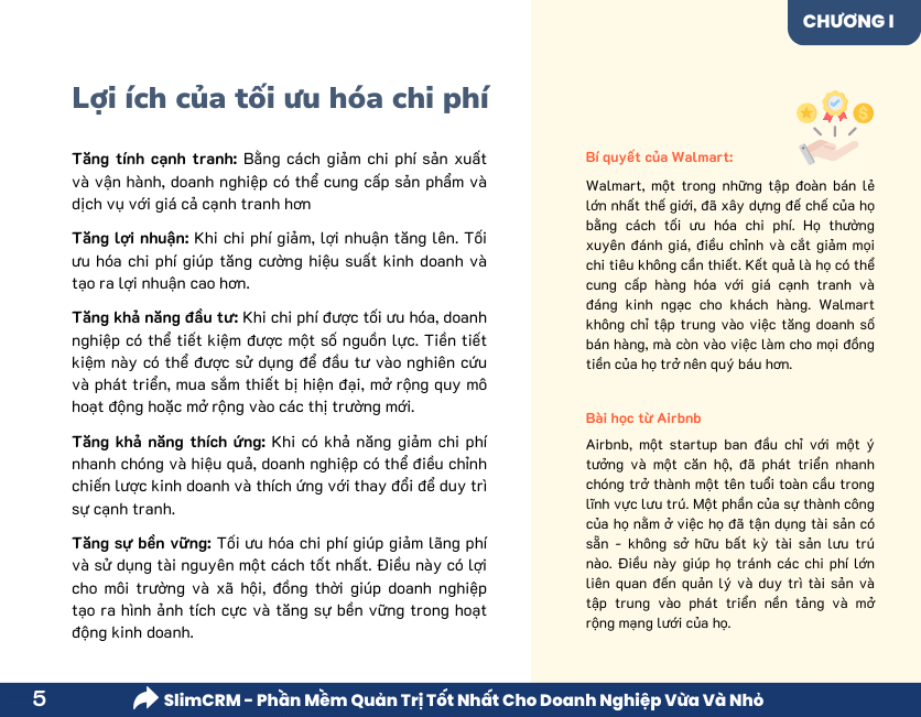 Lợi ích của tối ưu hóa chi phí