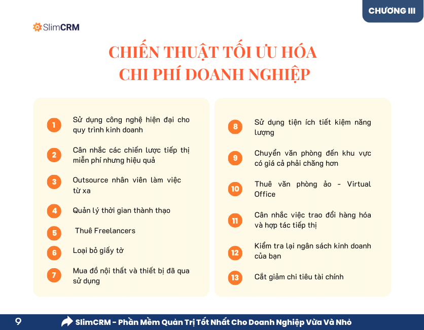 13 chiến thuật tối ưu hóa chi phí trong doanh nghiệp