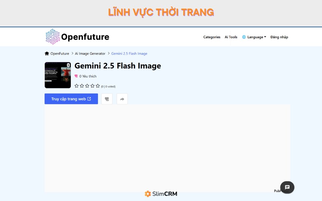 tool tạo ảnh openfuture lĩnh vực thời trang