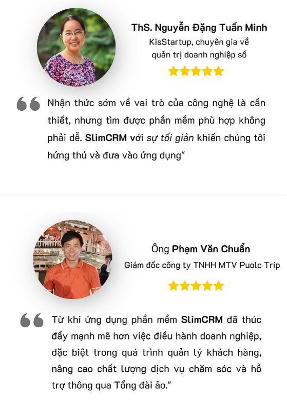 Top 10 phần mềm quản lý doanh nghiệp nhỏ toàn diện nhất SlimCRM