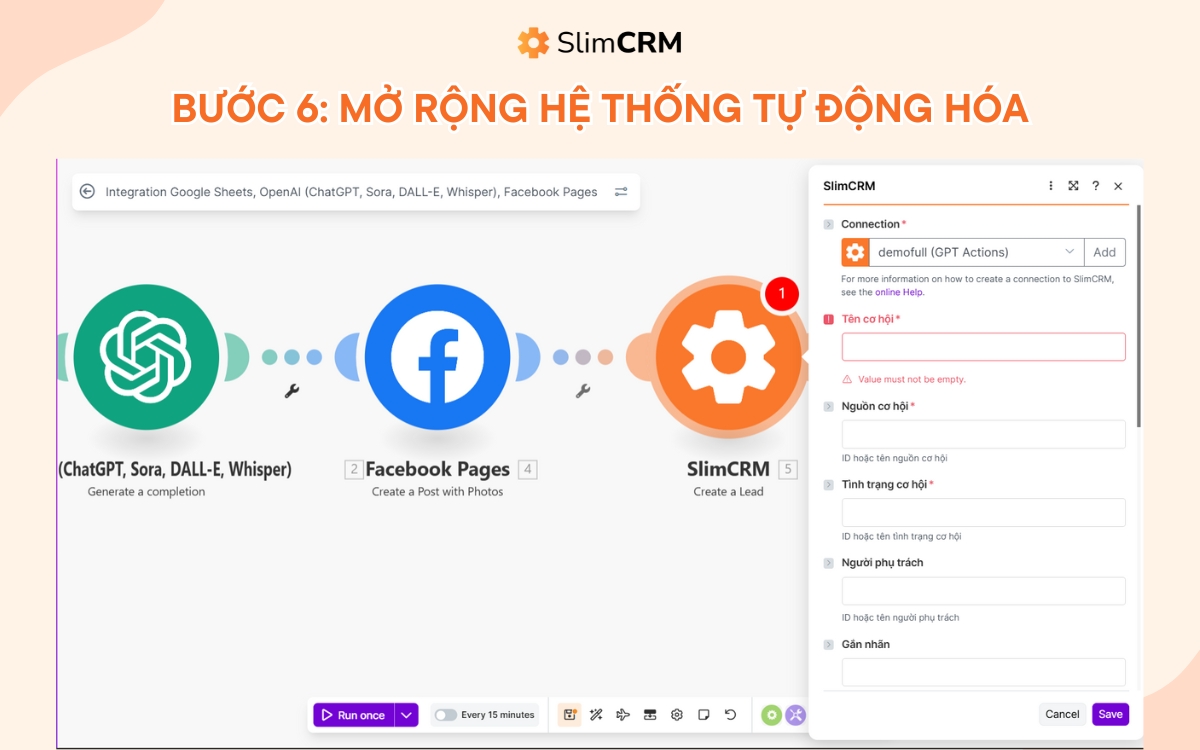 make tự động đăng bài