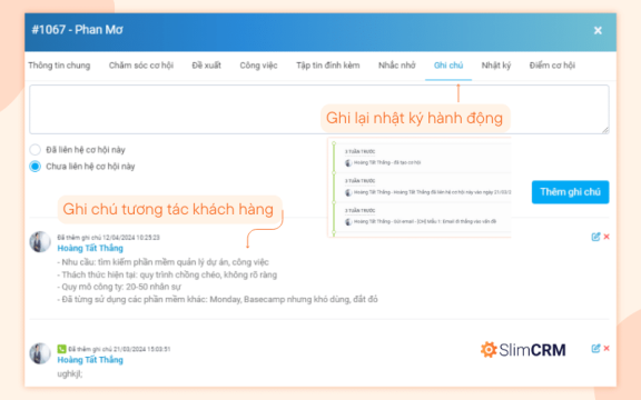 Phần mềm SlimCRM