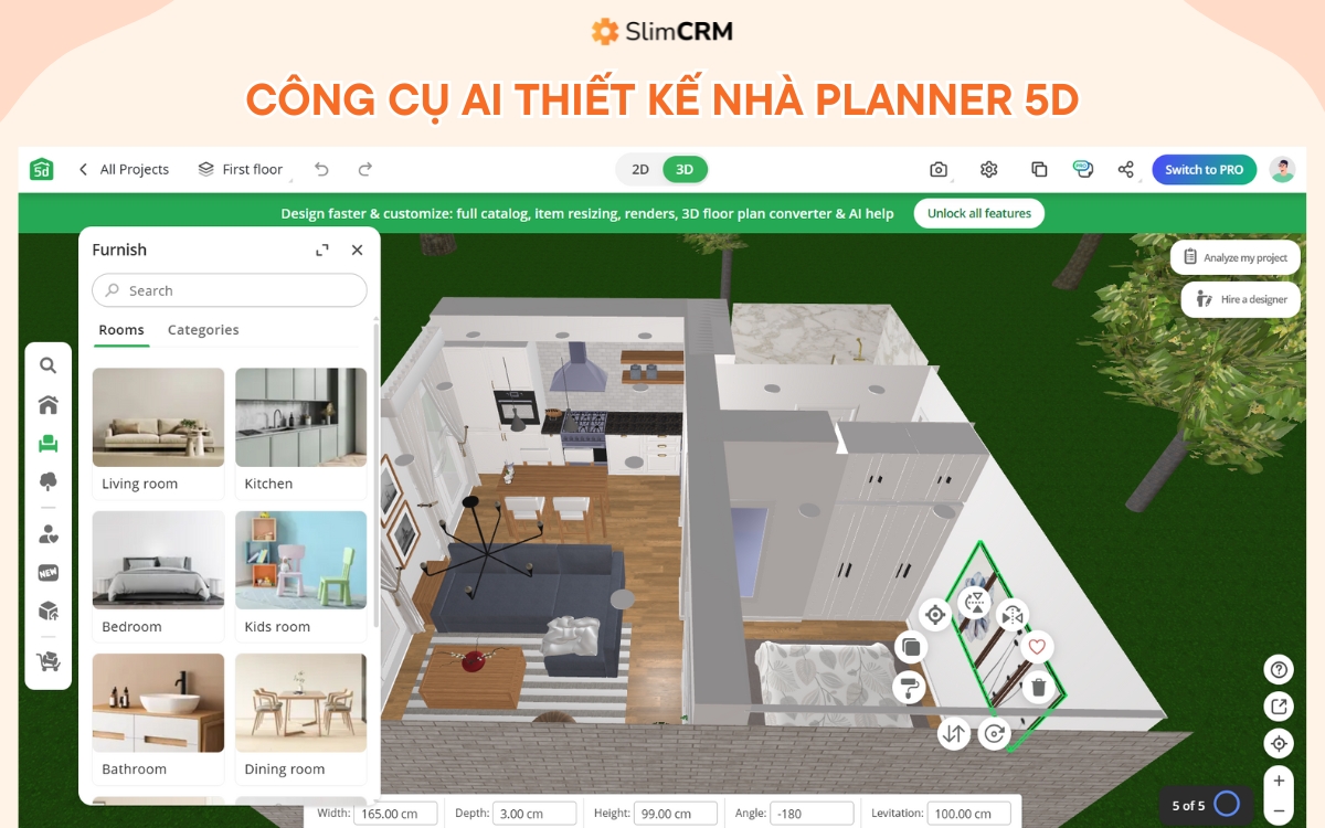 Phần mềm AI thiết kế nhà