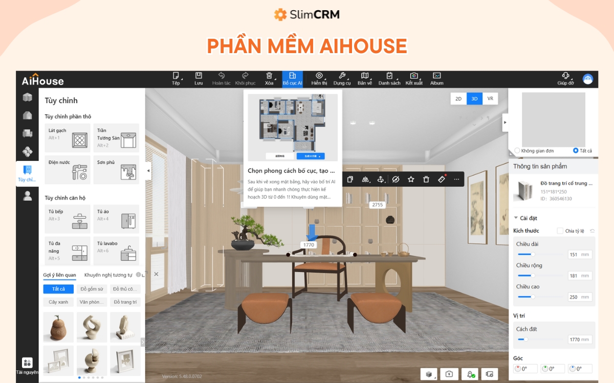 Công cụ AI thiết kế nhà 