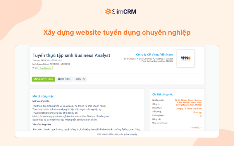 Tạo website tuyển dụng chuyên nghiệp