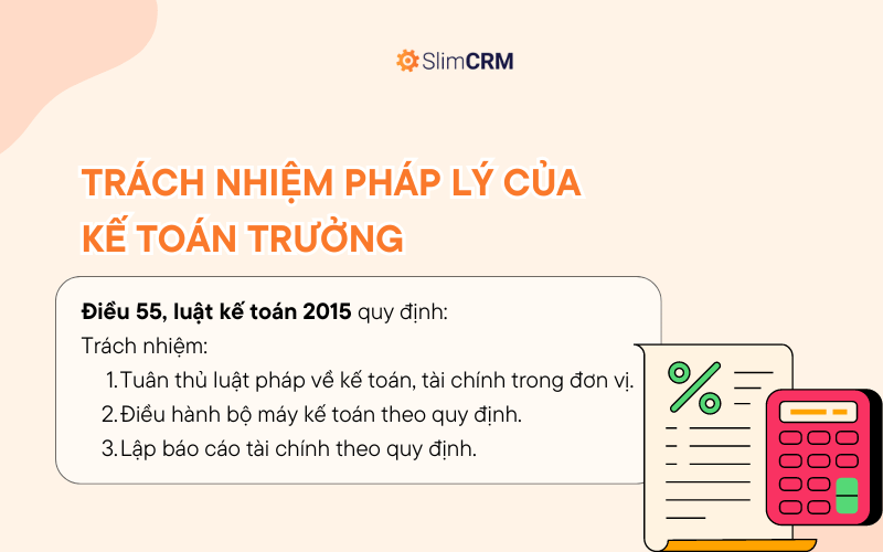 Trách nhiệm của kế toán trưởng trước pháp luật