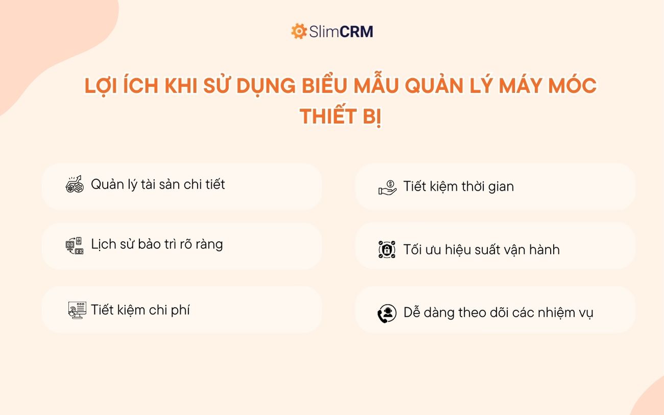 Biểu mẫu quản lý máy móc thiết bị bằng excel 5