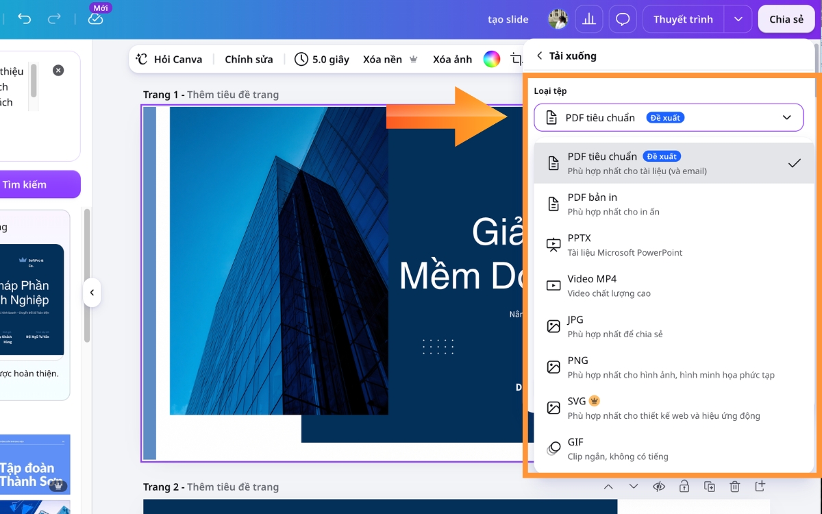 Cách tạo slide bằng AI Canva