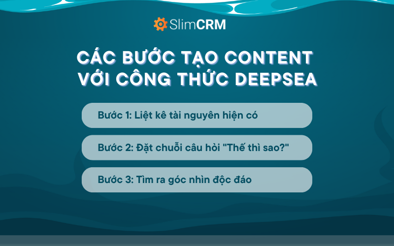 Các bước tạo content với công thức DEEPsea