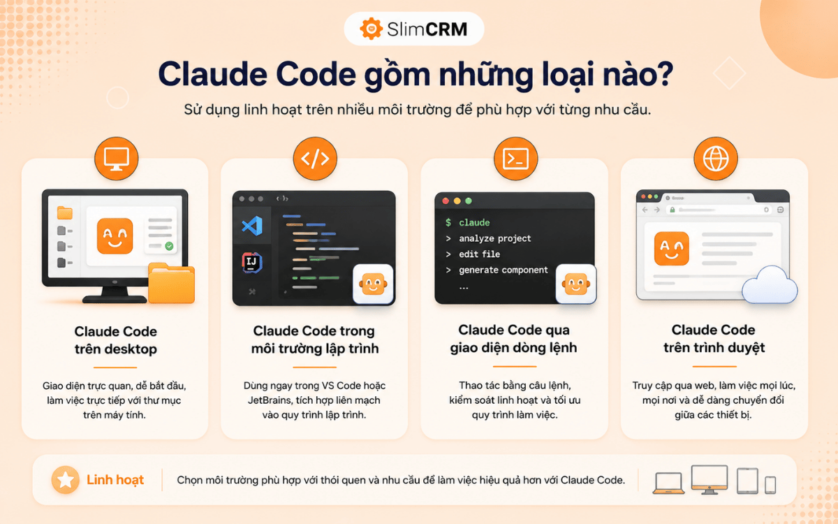 Các loại claude code