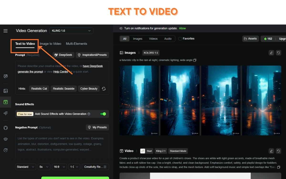 Cách sử dụng Kling AI tạo Video