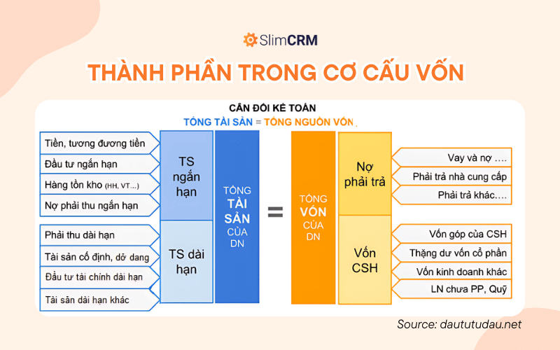 Các thành phần cơ bản trong cấu trúc vốn