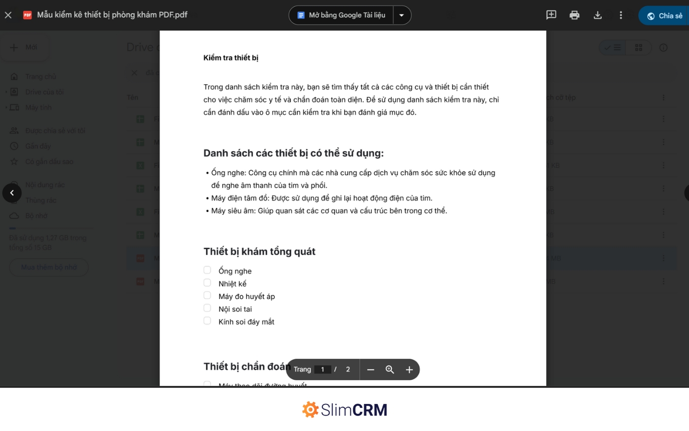 file Excel quản lý phòng khám