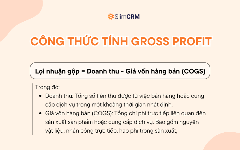 Công thức tính lợi nhuận gộp