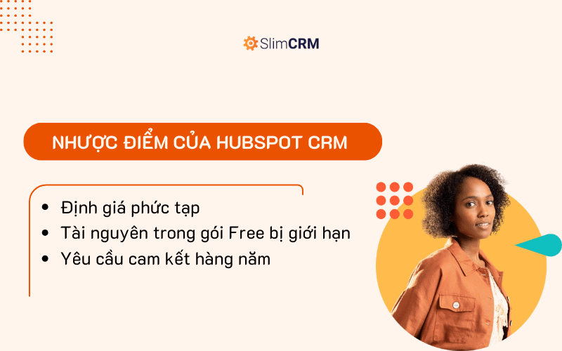 Nhược điểm phần mềm Hubspot CRM