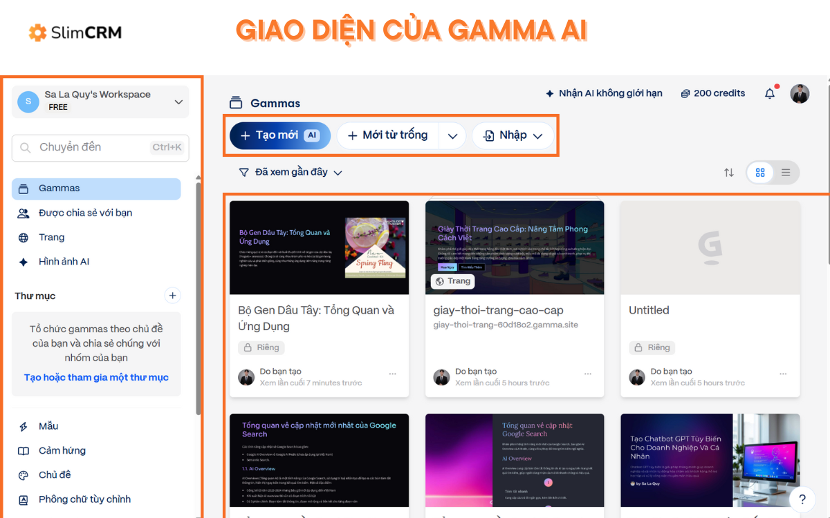 Hướng dẫn sử dụng gamma AI