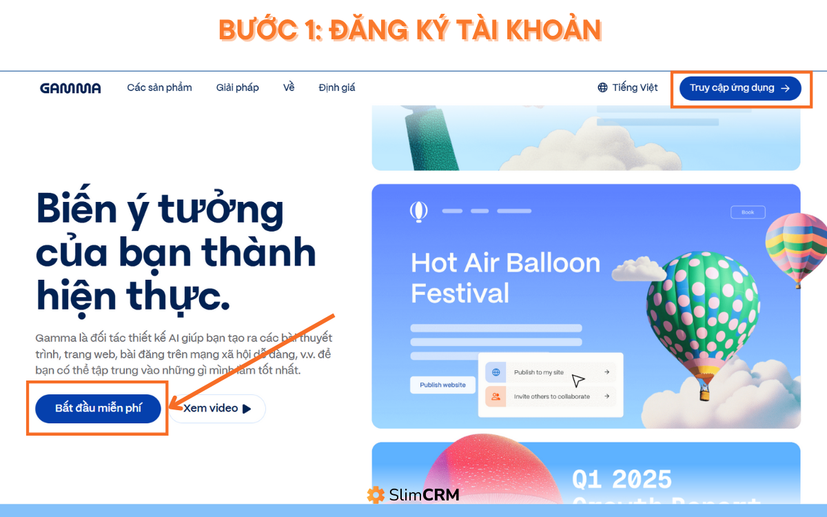 Hướng dẫn sử dụng gamma AI