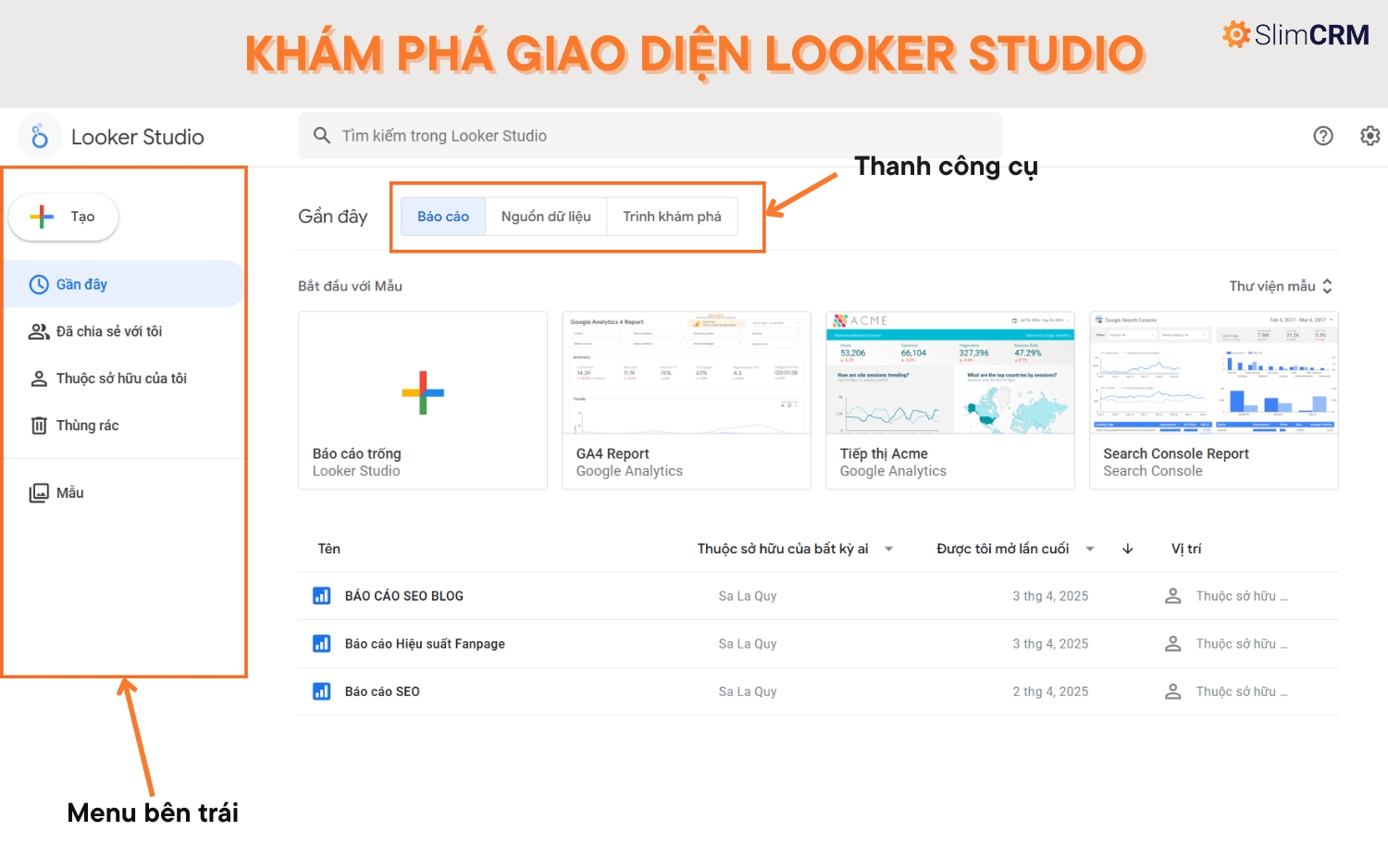 Hướng dẫn sử dụng Looker Studio