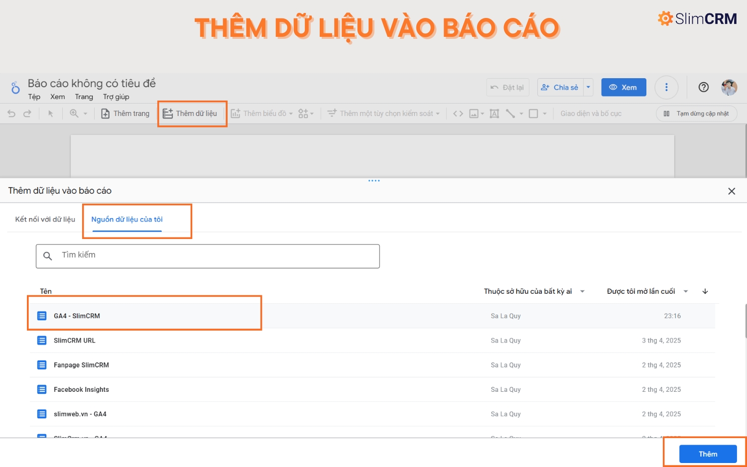 Hướng dẫn sử dụng Looker Studio
