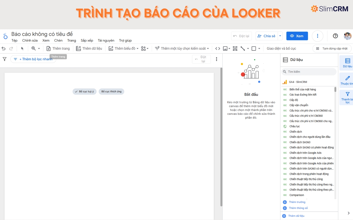 Hướng dẫn sử dụng Looker Studio