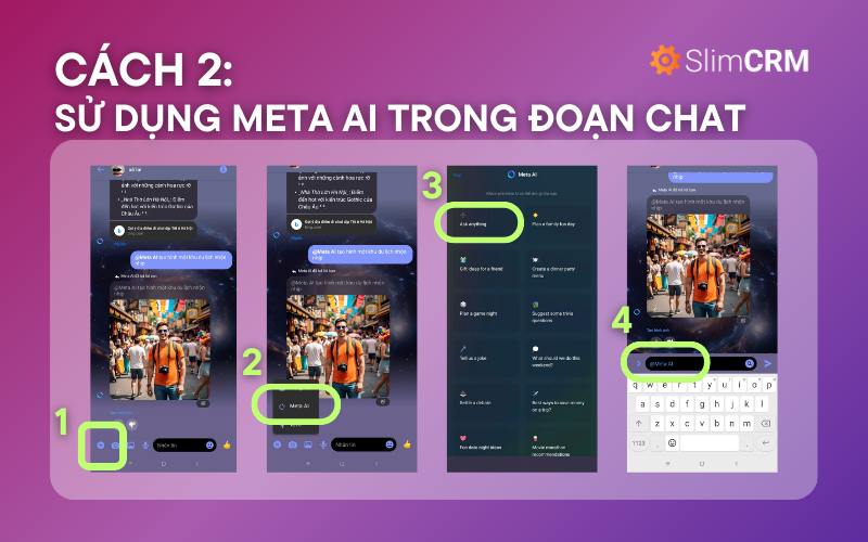  Sử dụng Meta AI trong đoạn chat