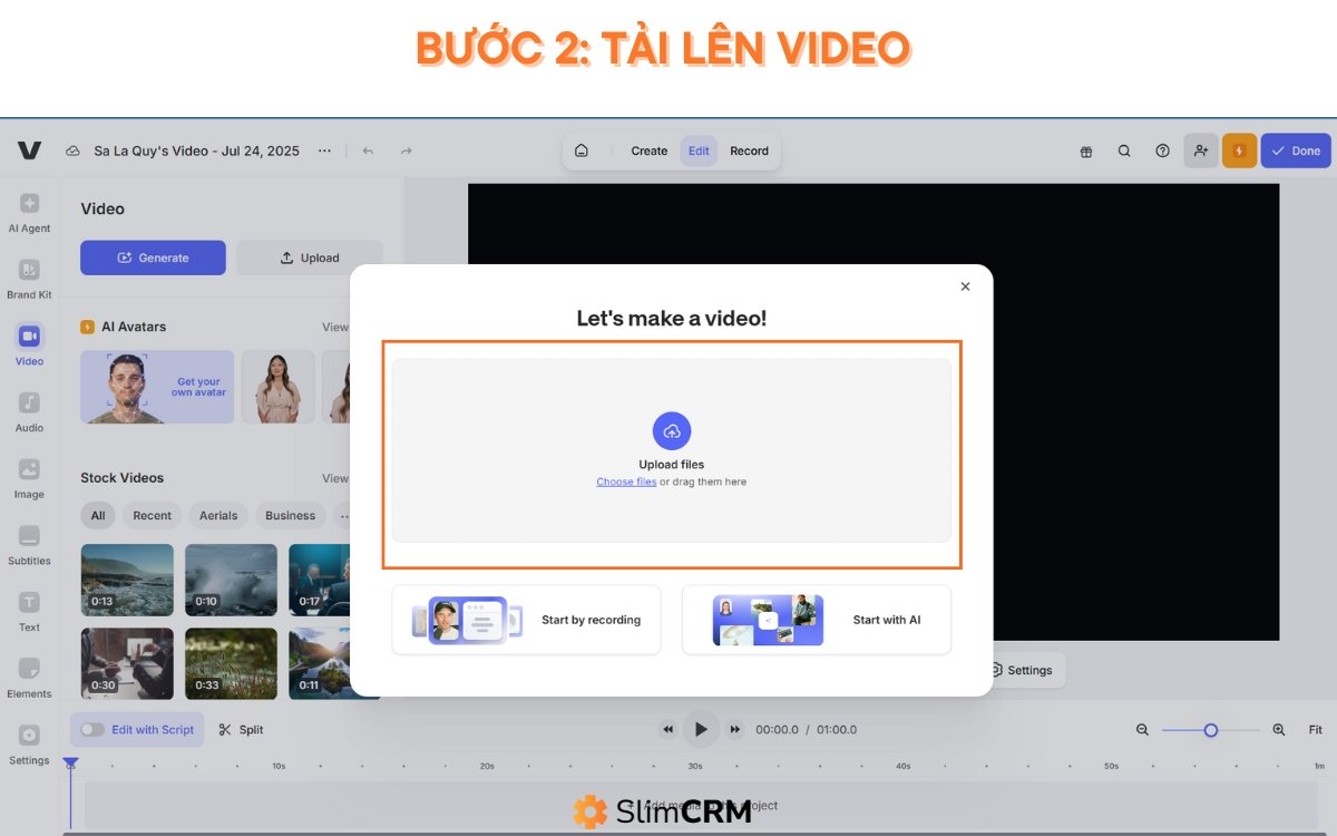 Hướng dẫn sử dụng Veed.io