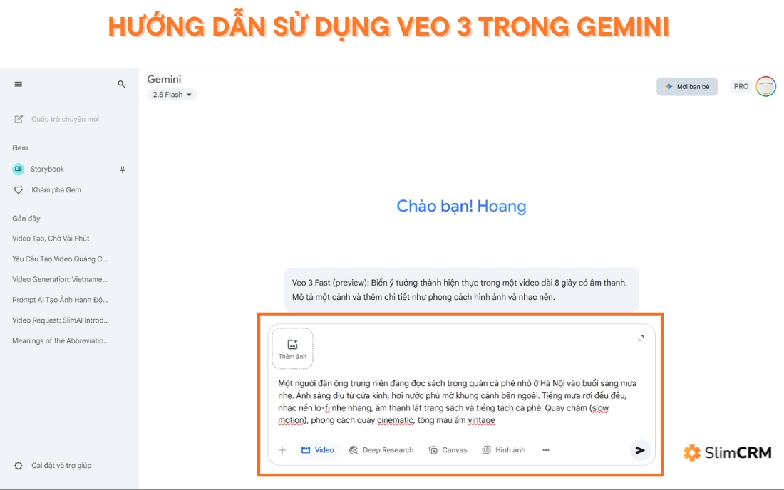 Hướng dẫn sử dụng Veo 3