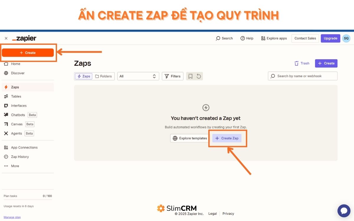 hướng dẫn sử dụng zapier