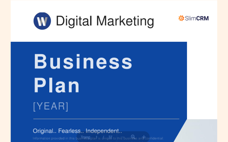 Mẫu kế hoạch kinh doanh cho Marketing Agency