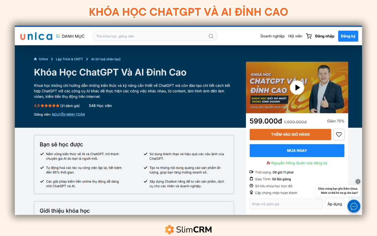 khóa học ChatGPT