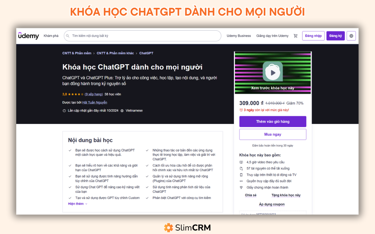 khóa học ChatGPT